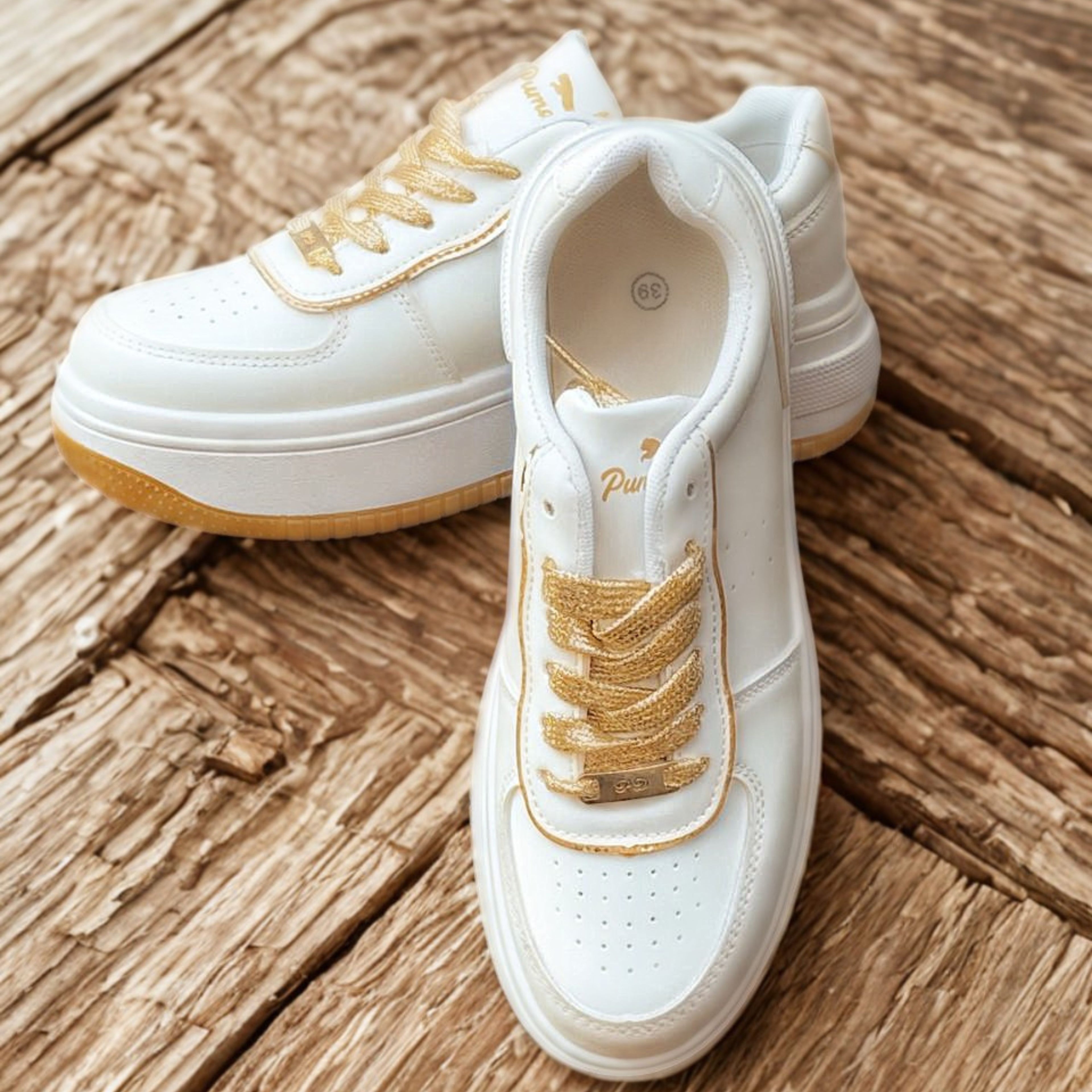 KAIA | Zapatilla Plataforma Gold