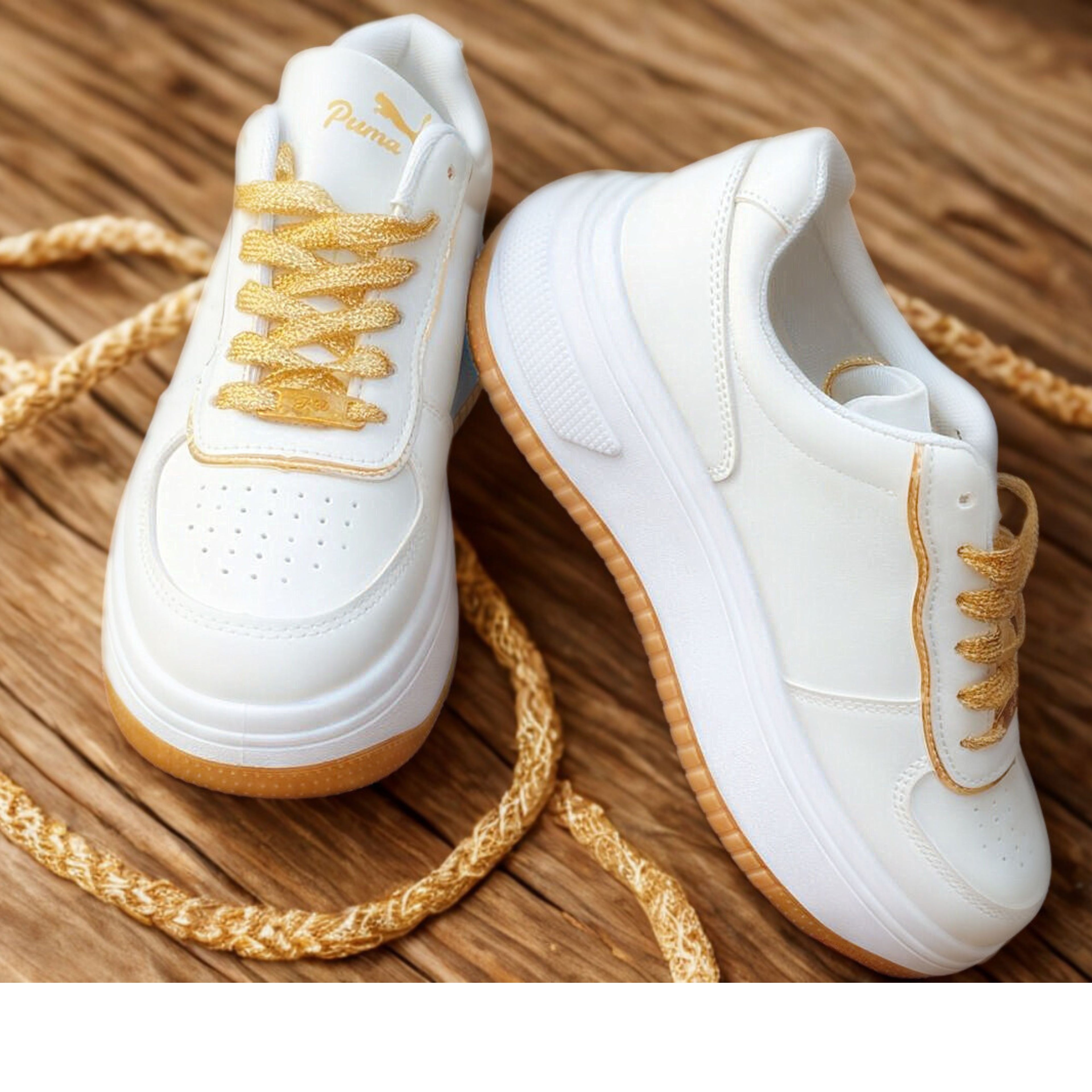 KAIA | Zapatilla Plataforma Gold